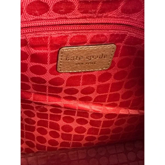 Kate Spade Classic Noel Serena Shoulder Bag Black Red Stripe Brown Leather Purse - Picture 10 of 10